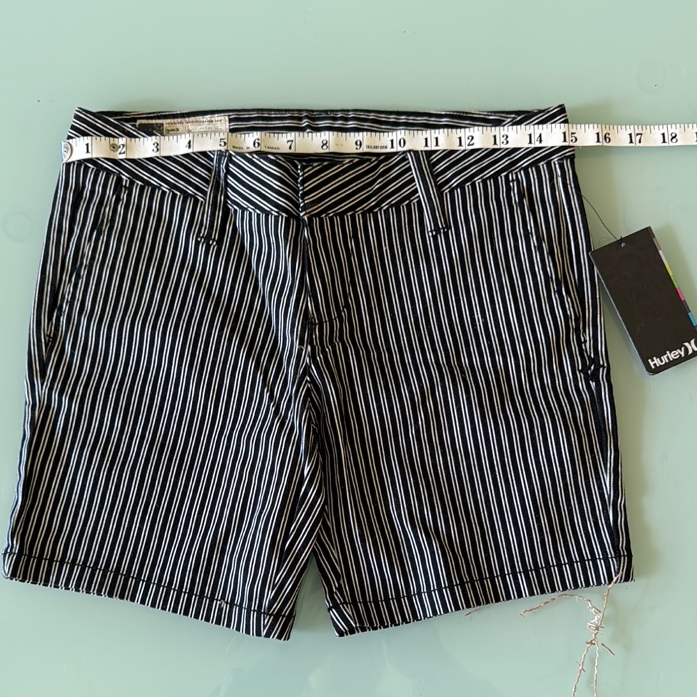 Hurley Black and White Bermuda Shorts